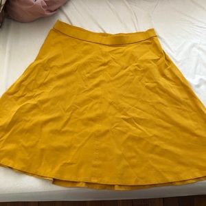 Lane Bryant Mustard Yellow Circle Skirt